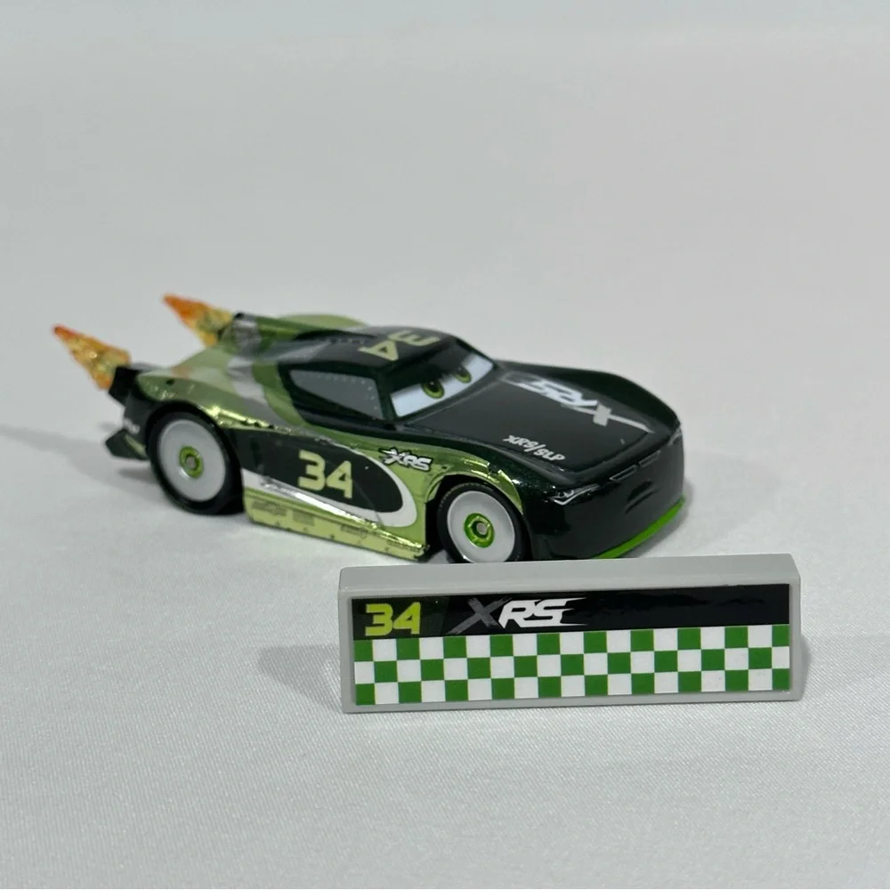 Disney Cars 3 Rare Steve “Slick” Lapage #34 Rocket Racing with Blast Wall